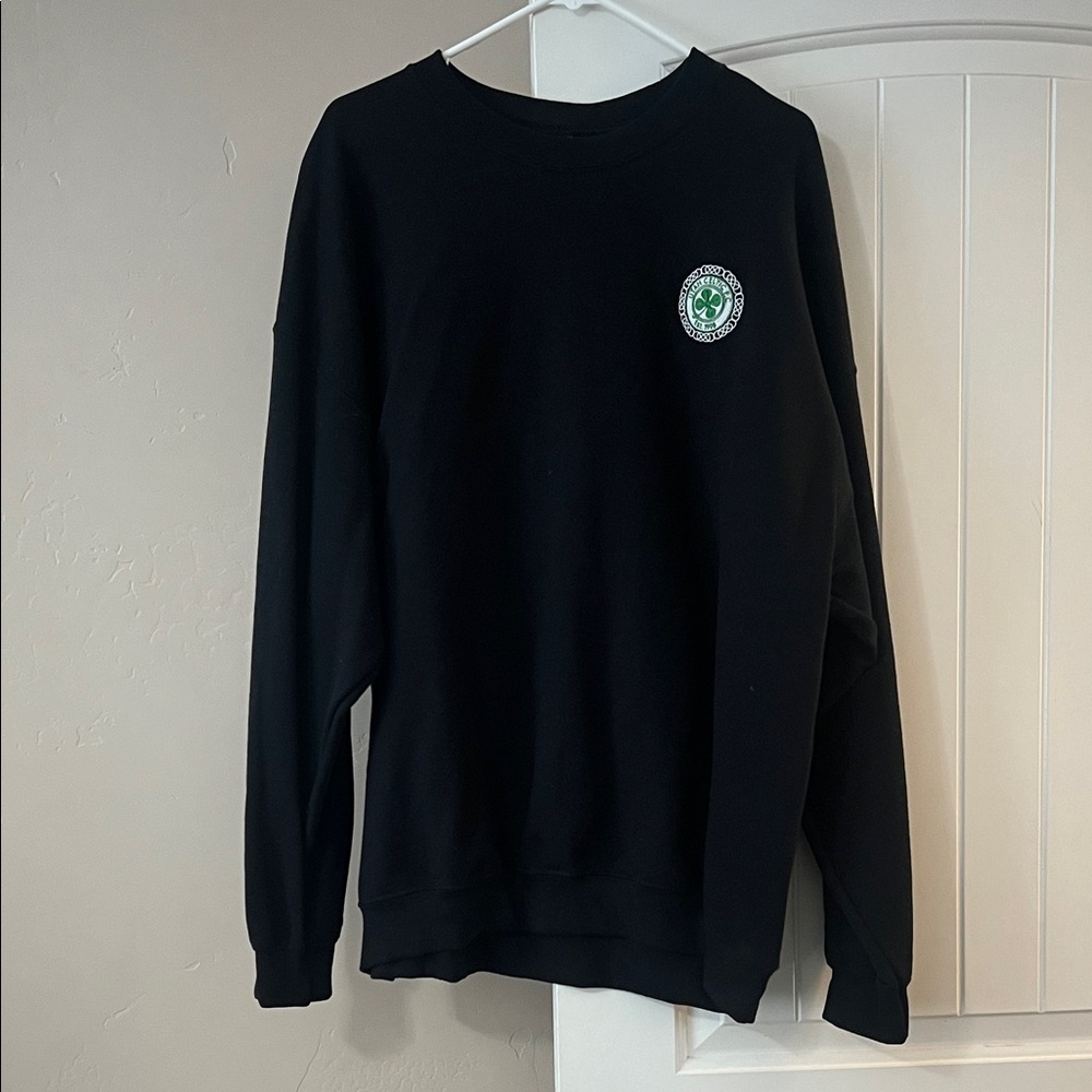 Gildan Black Crewneck Sweater with Logo